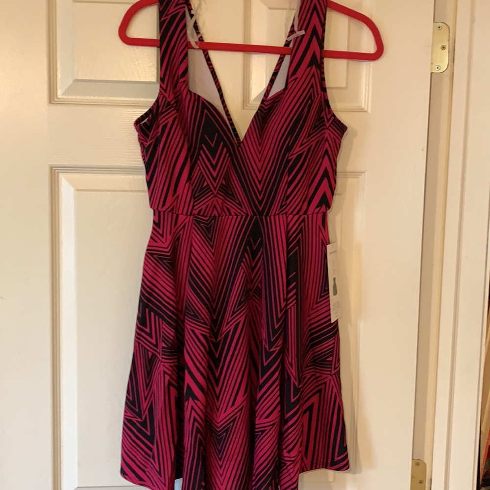NWT Simply Dresses Trac pink and black dress